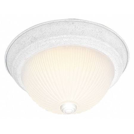 Nuvo Fixture, Flush, 2L, 60W, A19, Medium Base, 120V, Textured White SF76/133