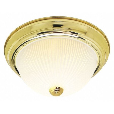 Nuvo Fixture, Flush, 3L, 60W, A19, Medium Base, 120V, Polished Brass SF76/134