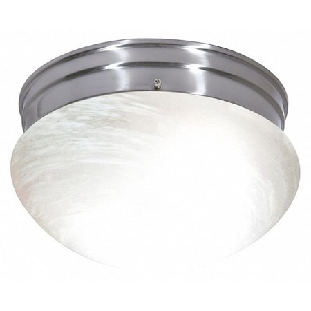 Nuvo 2 Light 10 in. Flush Mount Medium Alabaster Mushroom Brushed SF76-674