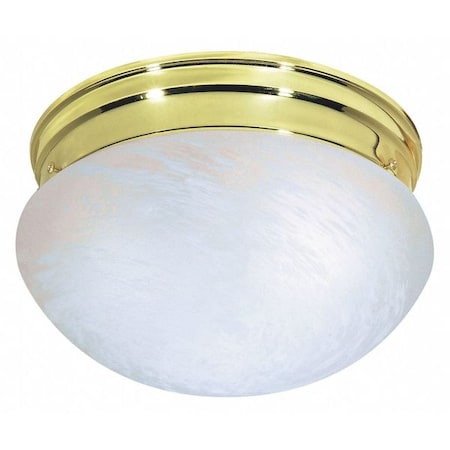 Nuvo 2 Light 10 in. Flush Mount Medium Alabaster Mushroom Polishe SF76-675