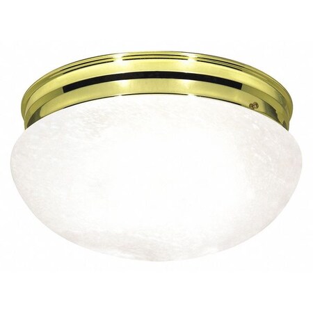 Nuvo Fixture, Flush, 2L, 60W, A19, Medium Base, 120V, Polished Brass SF76/678