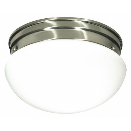 Nuvo Fixture, Flush, 2L, 60W, A19, Medium Base, 120V, Brushed Nickel SF76/603