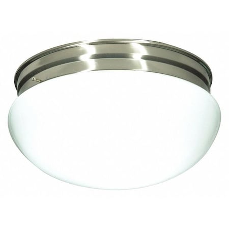 Nuvo 2 Light 12 in. Flush Mount Large White Mushroom Brushed Nick SF76-605