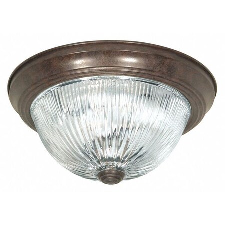 Nuvo Fixture, Flush, 2L, 60W, A19, Medium Base, 120V, Old Bronze SF76/607