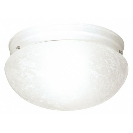 Nuvo Fixture, Flush, 2L, 60W, A19, Medium Base, 120V, Textured White SF76/614