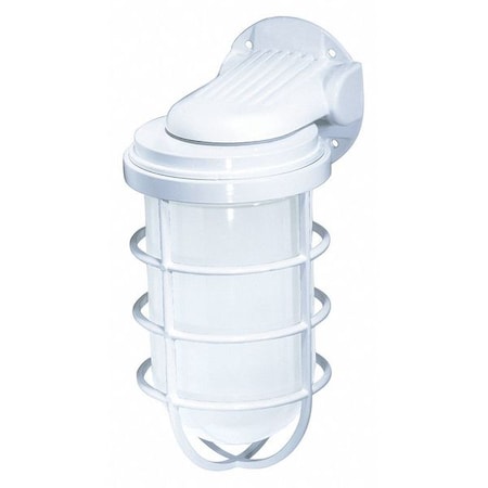 Nuvo 1-Light - 11in. - Industrial Style - Wall Mount with Frosted Glass - White Finish SF76-617