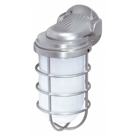 Nuvo 1-Light - 11in. - Industrial Style - Wall Mount with Frosted Glass - Metallic Silver Finish SF76-622