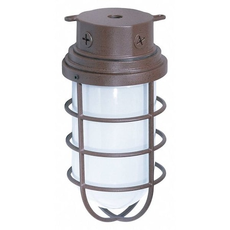 Nuvo 1-Light - 11in. - Industrial Style - Surface Mount with Frosted Glass - Old Bronze Finish SF76-627