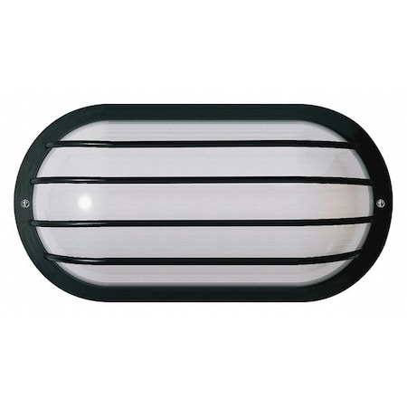 Nuvo 1-Light - 10in. - Oval Cage Wall Fixture - Polysynthetic Body & Lens - Black Finish SF77-857