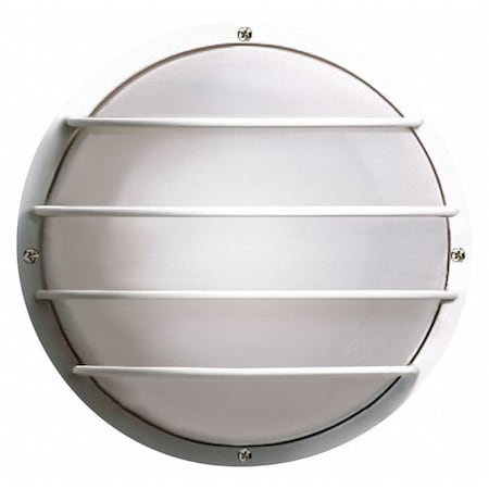 Nuvo 1-Light - 10in. - Round Cage Wall Fixture - Polysynthetic Body & Lens - White Finish SF77-861