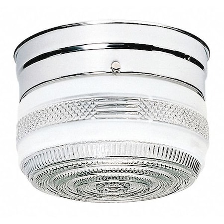 Nuvo Fixture, Flush, 1L, 60W, A19, Medium Base, 120V, Polished Chrome SF77/100