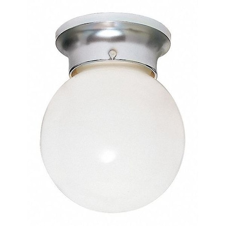 Nuvo Fixture, Flush, 1L, 60W, A19, Medium Base, 120V, Polished Chrome SF77/111