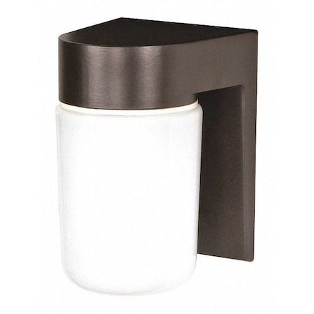 Nuvo 1-Light - 8in. - Utility Wall Mount - With White Glass Cylinder - Bronzotic Finish SF77-138