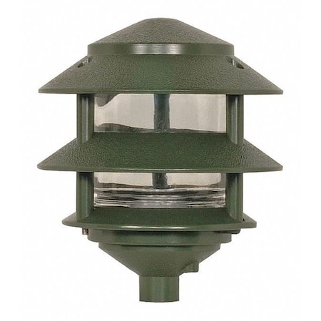 Nuvo Pagoda Garden Fixture Small Hood 1 light 2 Tier Green Finish SF77-323