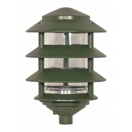 Nuvo Pagoda Garden Fixture Small Hood 1-Light 3 Tier Green Finish SF77-324