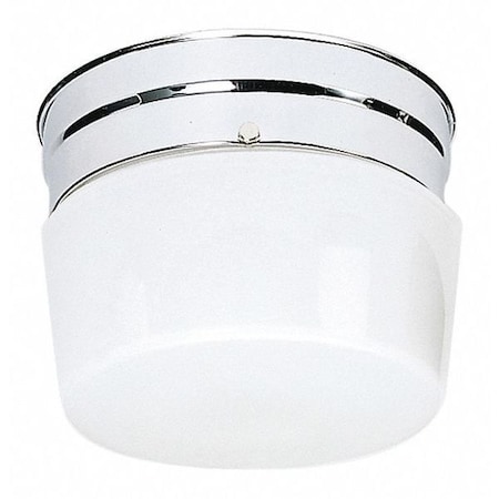 Nuvo Fixture, Flush, 1L, 60W, A19, Medium Base, 120V, Polished Chrome SF77/342