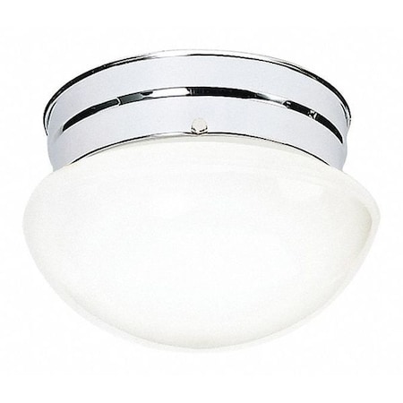 Nuvo Fixture, Flush, 1L, 60W, A19, Medium Base, 120V, Polished Chrome SF77/345