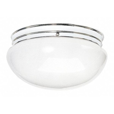 Nuvo Fixture, Flush, 2L, 60W, A19, Medium Base, 120V, Polished Chrome SF77/347