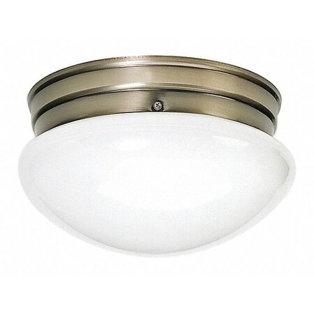 Nuvo Fixture, Flush, 2L, 60W, A19, Medium Base, 120V, Antique Brass SF77/924