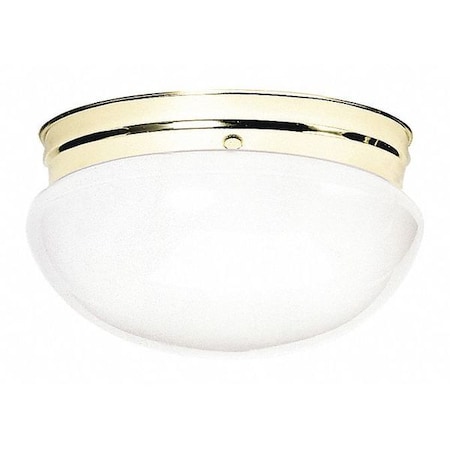 Nuvo Fixture, Flush, 2L, 60W, A19, Medium Base, 120V, Polished Brass SF77/986