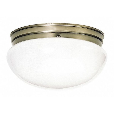 Nuvo Fixture, Flush, 2L, 60W, A19, Medium Base, 120V, Antique Brass SF77/988