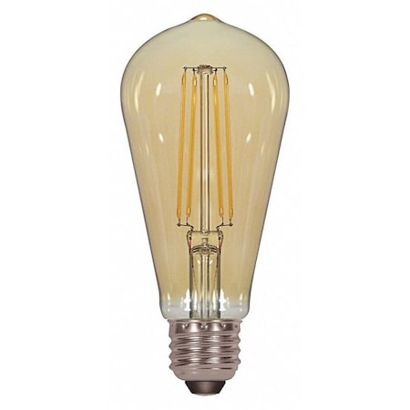 Satco 4.5W ST19 LED Amber Medium 2200K 380Ls 120V Carded S8612