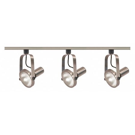 Nuvo 3-Light, PAR30, Gimbal Ring Track Kit, 4 foot Track, Brushed Nickel TK343
