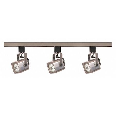 Nuvo 3-Light, MR16, Square Track Kit, 4 foot Track, Line Voltage, Brushed Nickel TK347