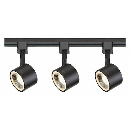 Nuvo Track-Lighting Kit, 12 Watt LED, 3000K, 4 foot Track, 36 degree, Round Shape, Black finish TK404