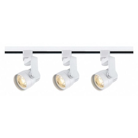 Nuvo Track-Lighting Kit, 12 Watt LED, 3000K, 4 foot Track, 36 degree, Round Angle Arm, White finish TK423