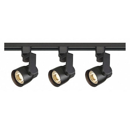 Nuvo Track-Lighting Kit, 12 Watt LED, 3000K, 4 foot Track, 36 degree, Round Angle Arm, Black finish TK424