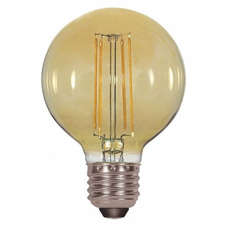 Satco 4.5W G25 LED Amber Medium 2200K 380Ls 120V S9584