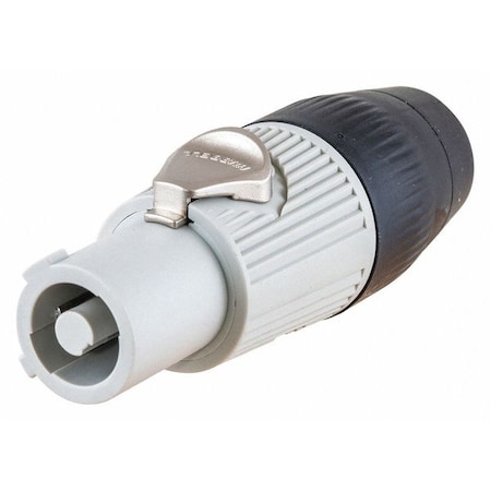 Hubbell Wiring Device-Kellems Locking Connector, 25 A, Single Phase, Screw Terminals, Gray HBLCPOGY