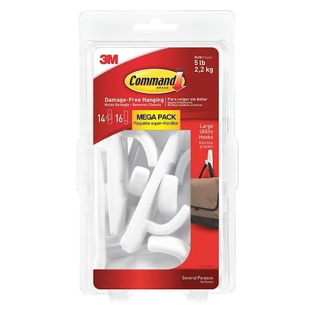 Command Utility Hook Mega Pack, Large, PK12 17003-MPES