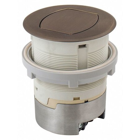 Hubbell Wiring Device-Kellems Straight Blade Receptacle, 5-15R, 15 A, 125V AC, 2 Pole, 3 Wire, Surface Mount RCT200BZE