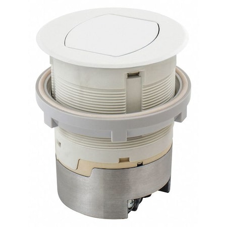 Hubbell Wiring Device-Kellems Straight Blade Receptacle, 5-15R, 15 A, 125V AC, 2 Pole, 3 Wire, Surface Mount RCT200W