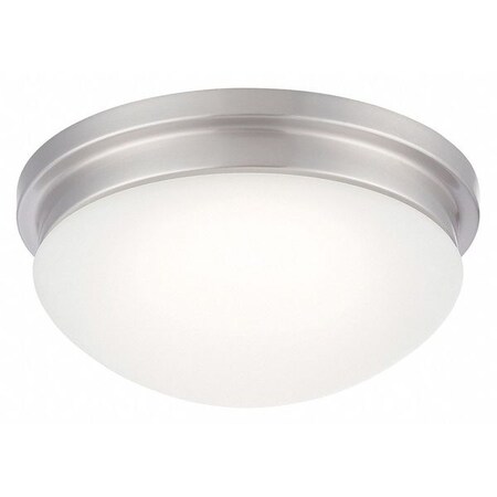 Nuvo Flush Fixture, 1L, LED, Glass, Br Nickel 62-606