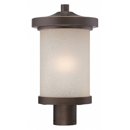 Nuvo Diego LED Outdoor Post with Satin Amber Glass 62-644