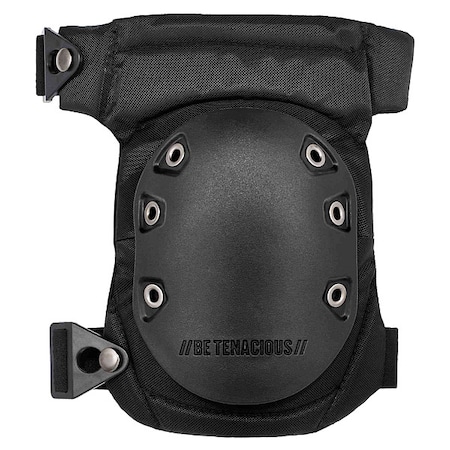 Ergodyne Knee Pad, Hard Shell, Gel, Foam Pad, Rubber Cap, Buckle Closure, 2 Straps, Black, Universal 435