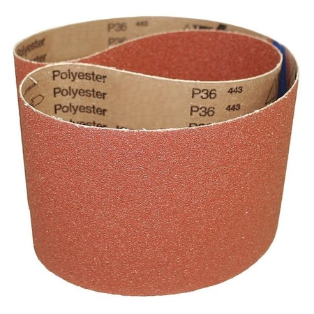 Vsm Abrasive Belt, 180 Grit, AO, 3 x 168", PK10, 3" W, 168" L, Coated, Aluminum Oxide, 180 Grit, Very Fine 5709