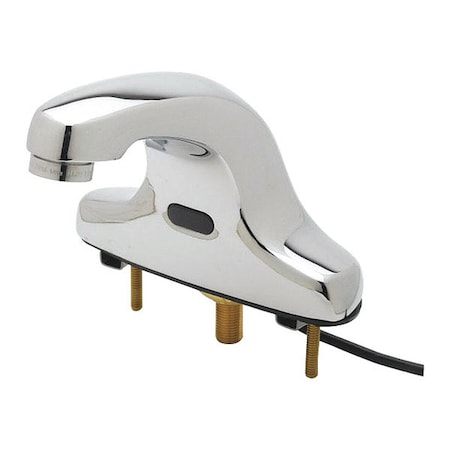 T&S Brass Sensor-operated Faucet, Electronic, 4" Deck Mount, Polished chrome 5EF-2D-DS