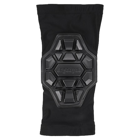 Ergodyne Knee Pad, Soft, Foam, Gel, Mesh, Spandex Pad, Foam Cap, Slide On Closure, 1 Straps, Black 18550