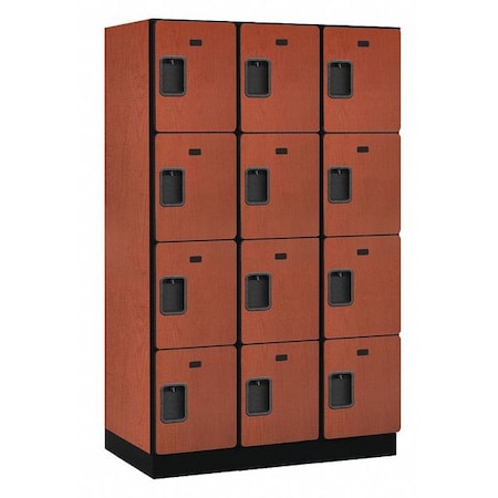 Salsbury Industries Wardrobe Locker, 45Wx76Hx21"D, 4Tier, Chrry 24361CHE