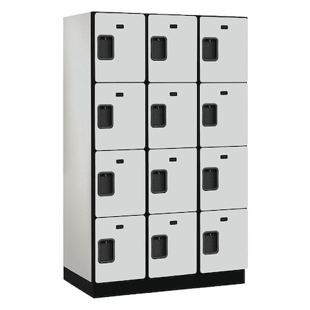 Salsbury Industries Wardrobe Locker, 45Wx76Hx21"D, 4Tier, Gray 24361GRY