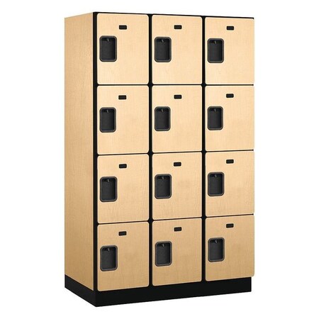 Salsbury Industries Wardrobe Locker, 45Wx76Hx21"D, 4Tier, Maple 24361MAP