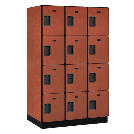 Salsbury Industries Wardrobe Locker, 45Wx76Hx24"D, 4Tier, Chrry 24364CHE