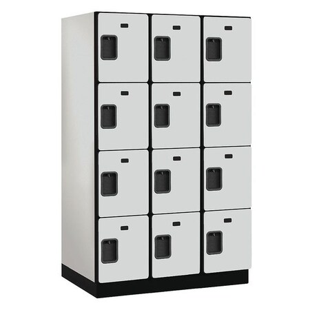 Salsbury Industries Wardrobe Locker, 45Wx76Hx24"D, 4Tier, Gray 24364GRY