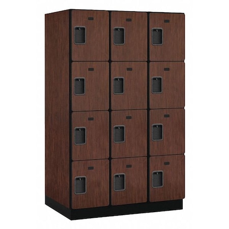 Salsbury Industries Wardrobe Locker, 45Wx76Hx24"D, 4Tier, Mhgny 24364MAH