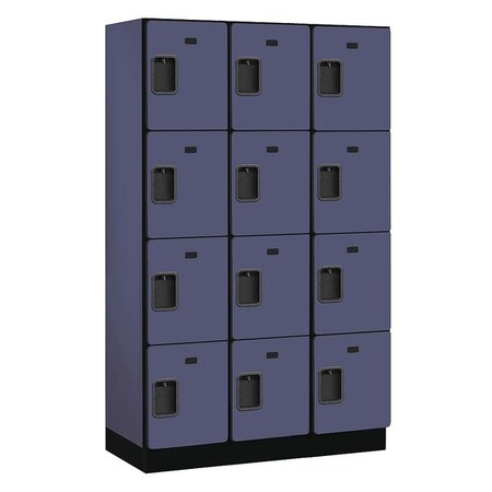 Salsbury Industries Wardrobe Locker, 45Wx76Hx18"D, 4Tier, Blue 24368BLU