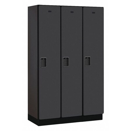 Salsbury Industries Wardrobe Locker, 45Wx76Hx18"D, 1Tier, Black 21368BLK